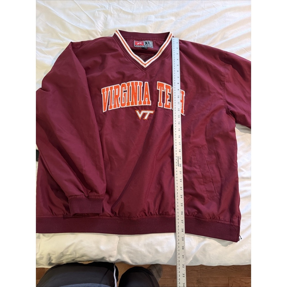 Pro Player Virginia Tech Hokies Windbreaker Pullover Maroon Mens XL Vintage Y2K